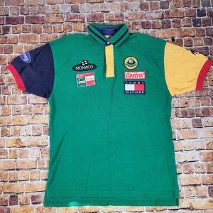 Tommy Hilfiger Team Lotus Castrol F1 Monaco Grand Prix Polo Shirt SIZE M